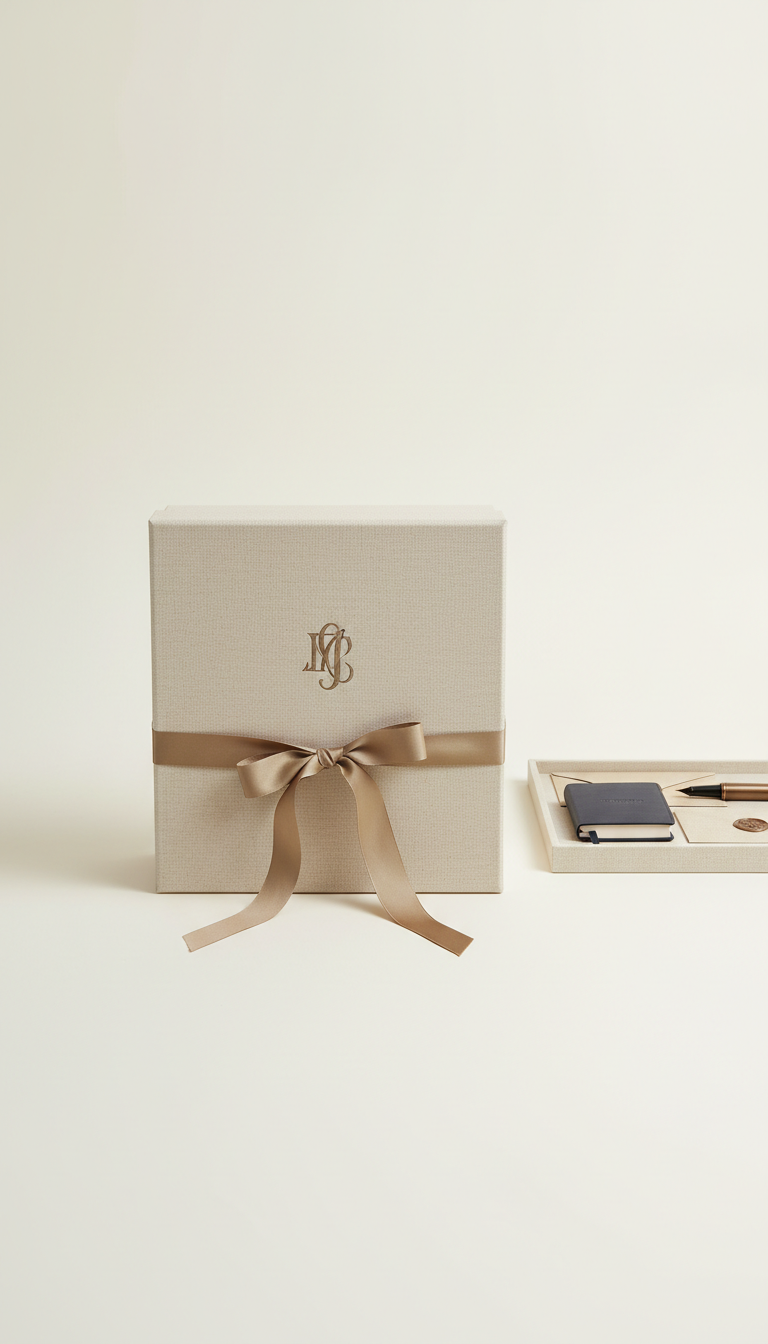 Champagne Linen Signature Box