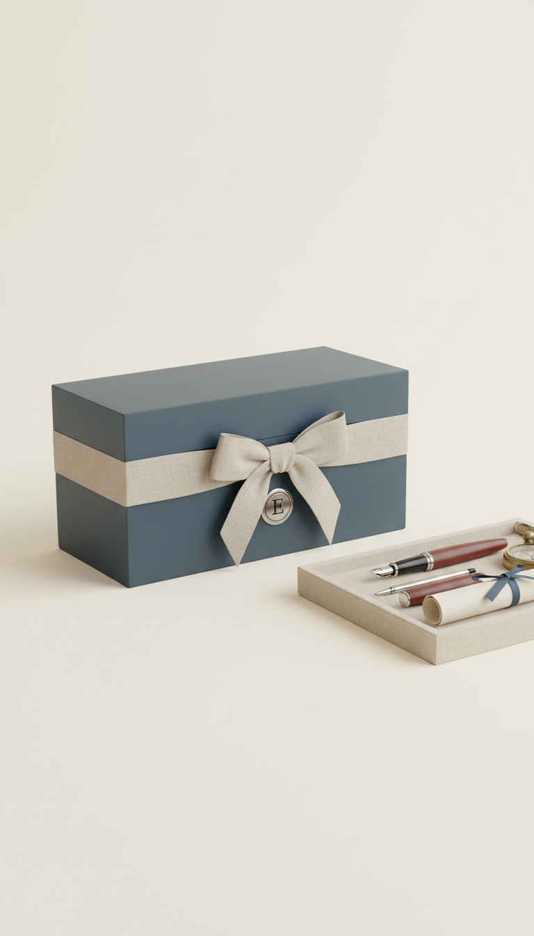 Slate Blue Executive Keepsake Box